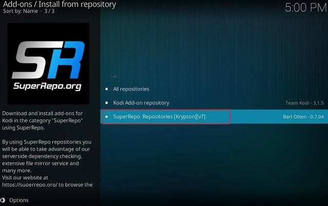 Clear Cache on Kodi Using Merlin Wizard Add on 4