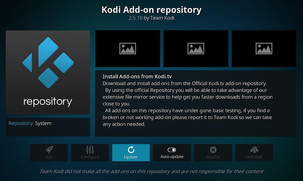 official Kodi website